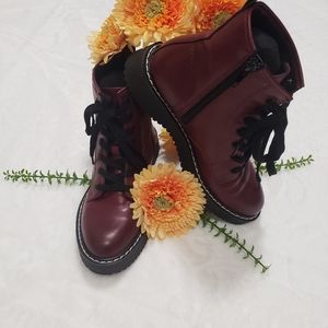 Madden Girl, Doc Martin style, wine colored combat boots